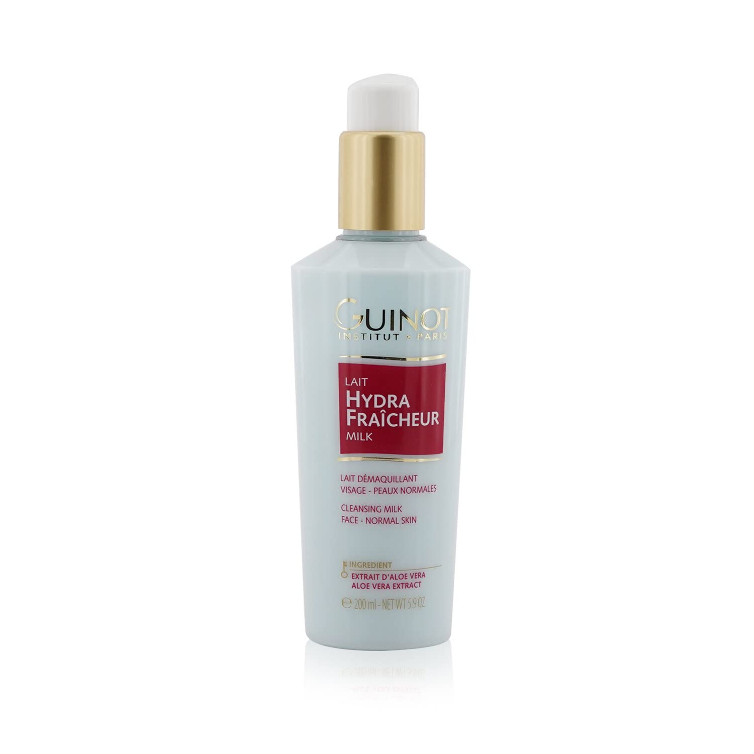 Guinot 200ml Lait Hydra Fraicheur Refreshing Cleansing Milk (Aloe Vera Extr...