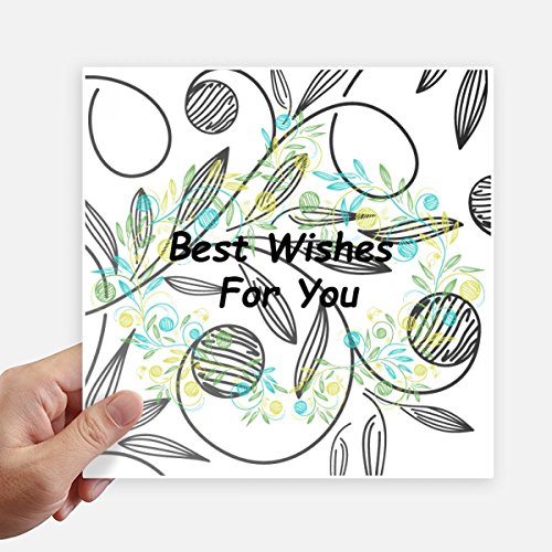 Sticker fleurs fraîches 4 Pcs carré 20cm multicolore