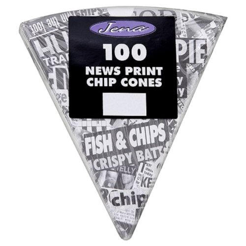 Newsprint Chip Cones (Designed for Food Use)