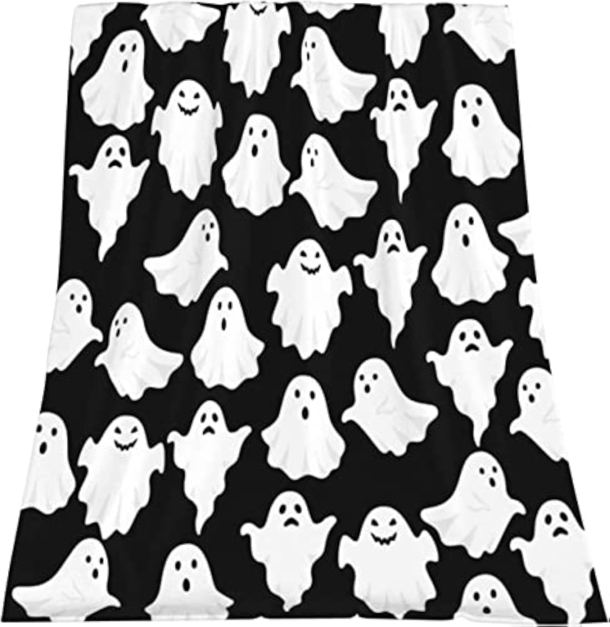 Halloween Throw Blanket with Funny Ghost Design