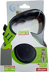 Guia E Coleira De 5m Retrátil Para Passeios Com Os Pets (Verde, 5 Metros)