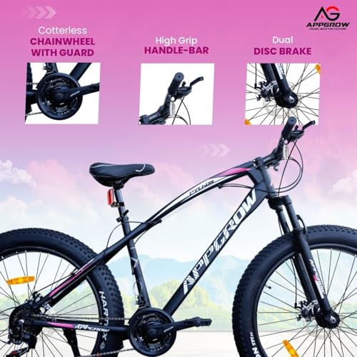 Image of Python Fat Bike 26T Multi Speed Bike | Front Suspension & Disc Brake | Lightweight Magnesium Wheel | Age Group: 10+ Years | (Frame: 18 Inches) (Black)