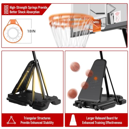 Image of Basketball Hoop 44 /48 /54 Inch with Sandbag Adjustment 5.25-10FT