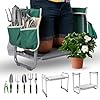 Garden Kneeler and Seat with Soft Foam Pad – Six Gardening Tools – Bags and Gloves -Gardenig Work Seats – Gardening Supplies – Gardening Gifts for Men and Women – Garden Kneeling Bench with Handles.