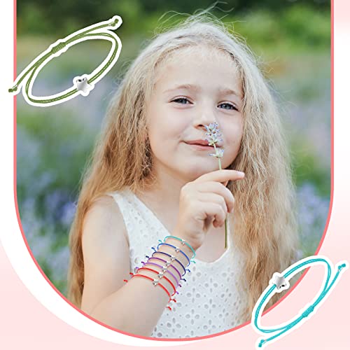 Cunno 50 Pcs Star Shaped Friendship Bracelet Adjustable Wish Bracelet for BFF Women Men Girls Kids Christmas Gifts4