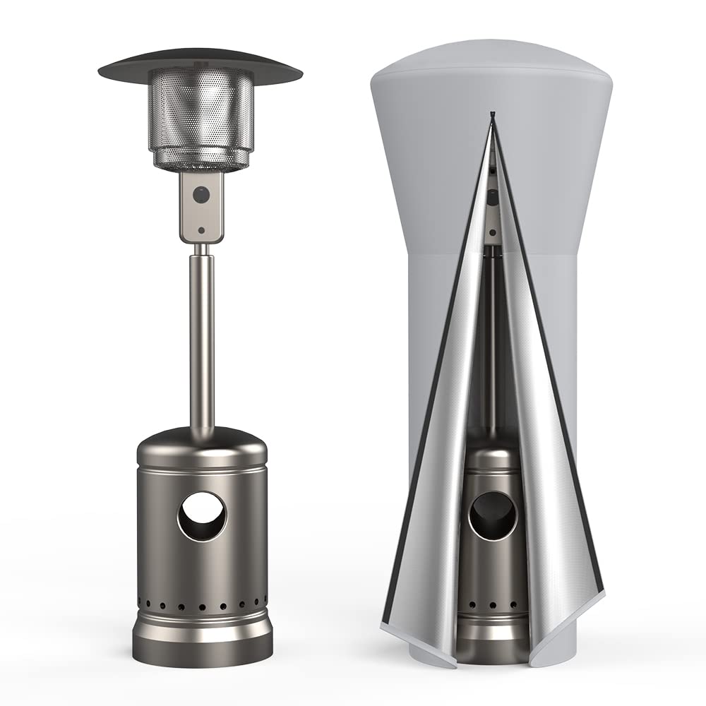 Priksia Patio Heater Cover Waterproof Large Garden Heater Cover Grey Patio  Heater Covers Outdoor