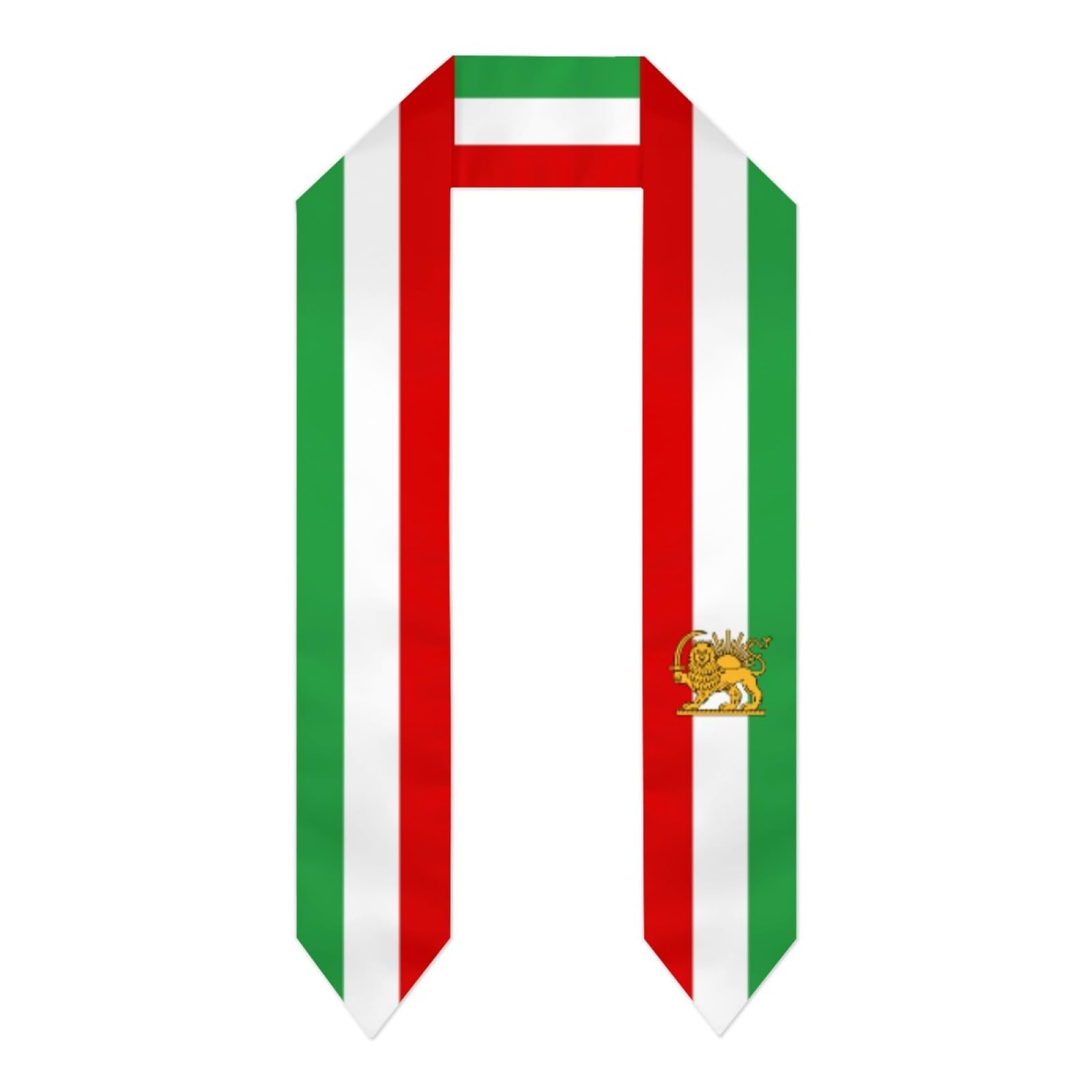 Hlbsdm Unisex As Pic Iran 1964-1980. Old Lion And Sun Flag (1) Stoles Shawl Sash For Graduation Students