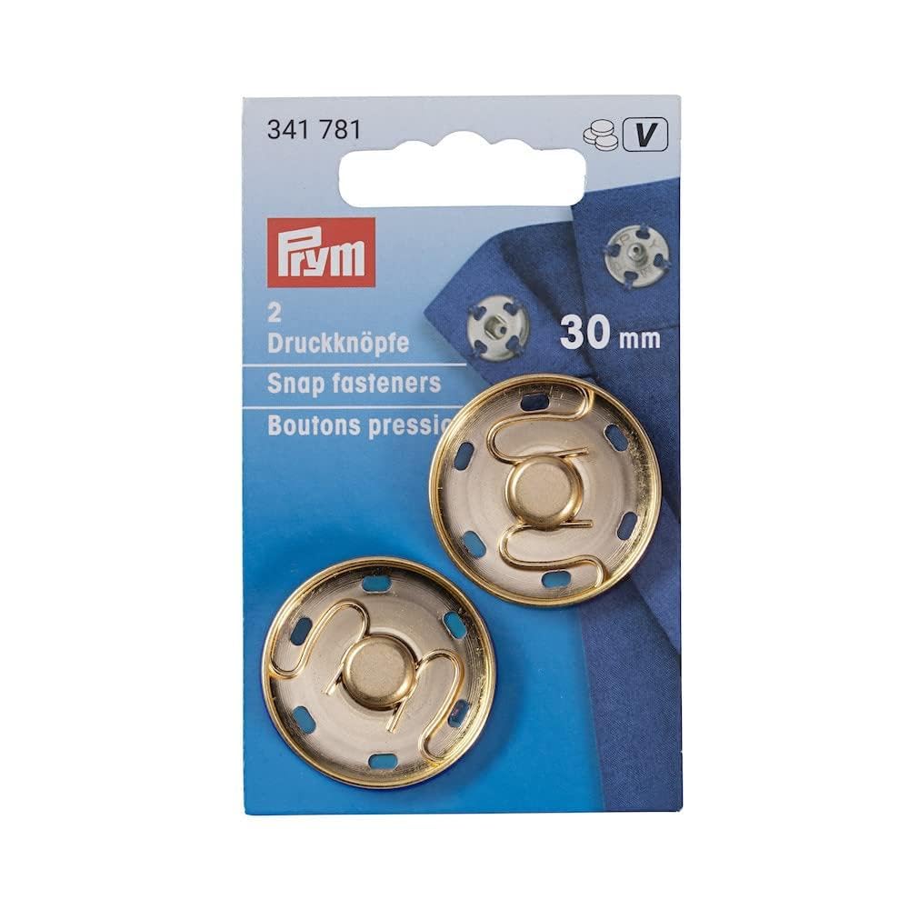 Prym – 2 Automatici Da Cucire In Ottone Rosa Oro, 30 Mm, Per Abbigliamento, Borse E Accessori