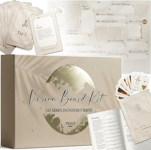 Vision Board Set 2026 – Mit 24 Aufgabenkarten, Poster & Inspirationskarten – Auch als Adventskalender Achtsamkeit 2025 nutzbar – Für Klarheit, Fokus, Motivation & persönliche Weiterentwicklung
