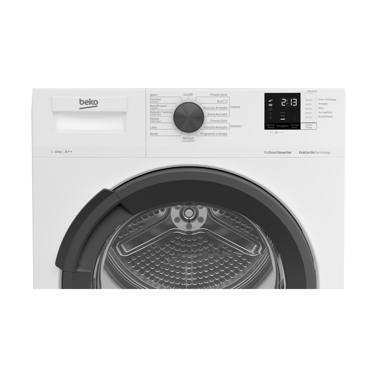 Beko DRX1023AI - Asciugatrice da 10 Kg, Pompa di calore [Classe energetica A++]