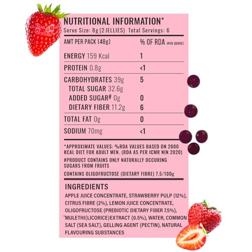 Image of MEZMO Vegan Fruit Jellies (160g, Pack of 4) | Natural Strawberry Gummies for Kids & Adults | Zero Added Sugar, Gluten Free | Healthy Prebiotic Gut Friendly Snacks - Very Strawberry, Mango Pineapple, Apple, Raw Mango