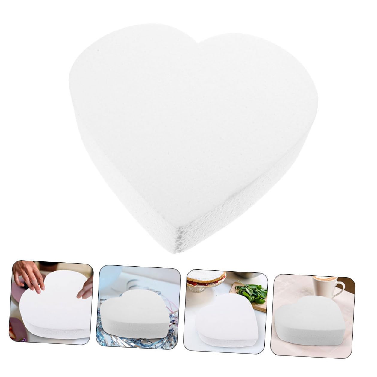 BESPORTBLE Décorations Gâteaux Cœur Forme Mousse Outils Pâtisserie Accessoires Photo Gâteaux Décorations Fête Modèle Loisirs Créatifs