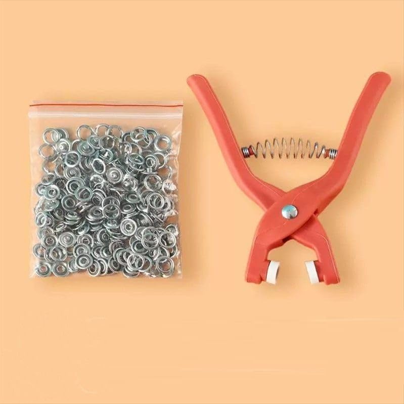 400個入り スナップボタン + スナップボタン セット 打ち具 スナップ パンチは不要 ゼッケン ハンドプレス機 プラスナップ ハンディプレス 金属スナップボタンファスナー スナップボタンキット 取り付けツール つ付き ジーンズウェア ジャケット バッグベルト 衣類用 レザー