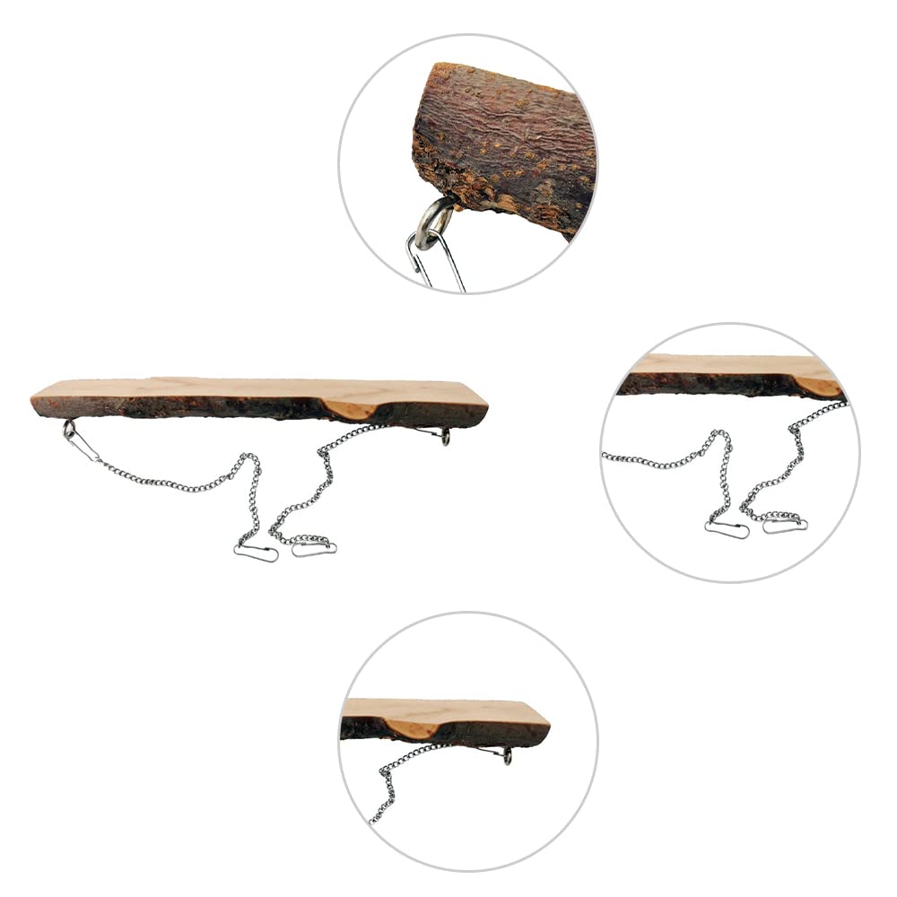 Uccello in Legno Naturale per Pappagalli, Giocattoli per Uccelli, Appeso Altalena Giocattoli, Trespolo per Pappagalli, Per Gabbie per Uccelli, Accessori per Parrocchetti, Parrocchetti, Canarini