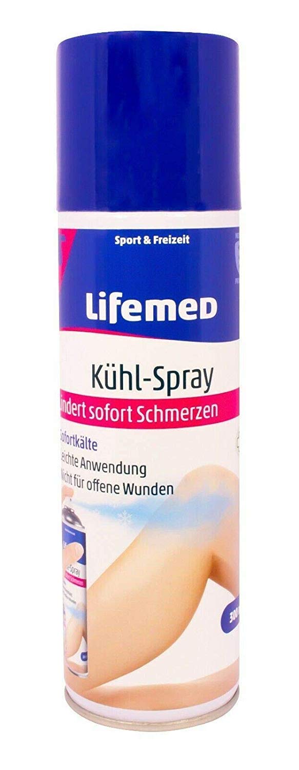 Lifemed Kühlspray transparent zur Sofortkühlung: Erste-Hilfe-Kältespray bei Sportverletzungen, Schmerzen, Stauchungen, Schwellungen und anderen Beschwerden (3600 ml (12er Pack))