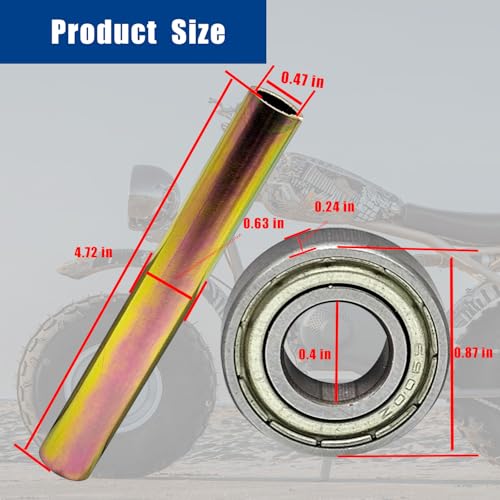 Image of Mini Bike Steering Bearings Bushing Kit For Coleman CT200U BT200X CT200U-EX RT200 CT100U CC100X RT100 98cc 100cc 196cc 200cc Replaces 6900Z Chrome Steel Mini Bike Deep Groove Ball Brown