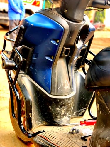 Image of TIGER AUTO ACCESSORIES Crash Guard for YMH RAY ZR BS6 OE Type Perfect FITTMENT for This Model Both Side Slider (YMH RAY ZR BS6) Heavy Quality Metal with Premium Powdered Coating