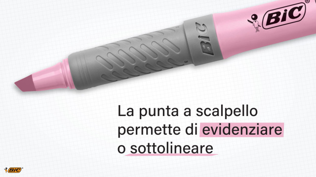 Evidenziatori BIC Intensity Grip Pastello - Confezione Da 4 Colori Anti-essiccazione