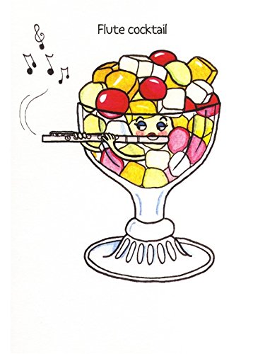 Claire SpakeFlute Cocktail Greetings Card