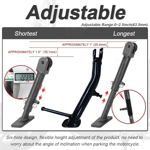 Béquille réglable moto pour NC750X finition aluminium CNC