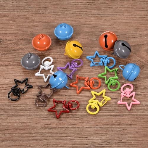 Image of Tia Strap Buckles Metal Clasps Lobster for Handbag, Spring Ring, Purse Dog Hook, Key Chain Swivel Trigger Snap Hook DIY and Purse Making Accessories (2, Black Star Shape Spring Hook-33x10mm)