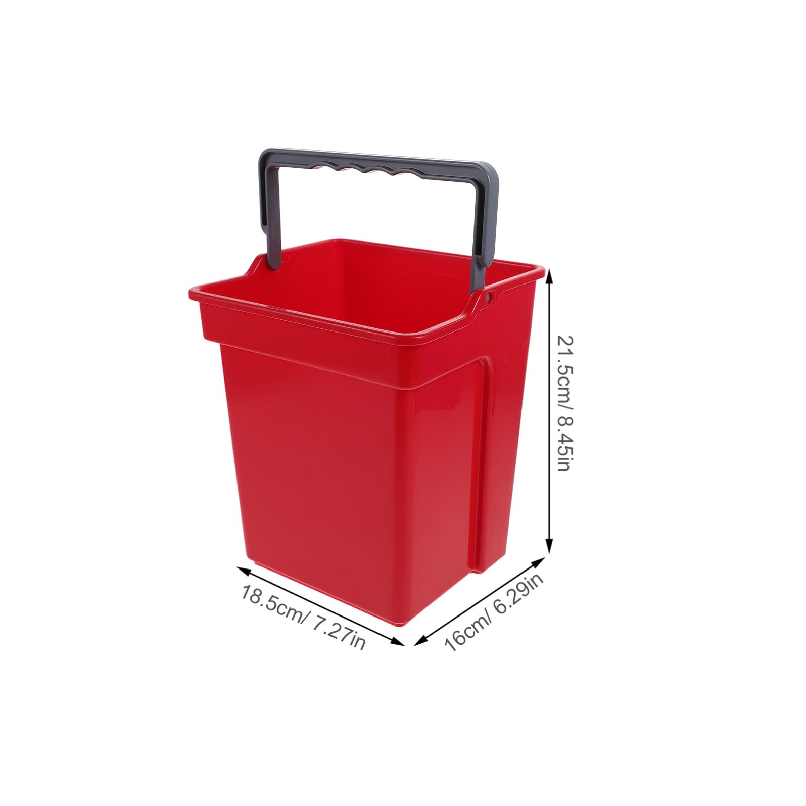 SHINEOFI 2 Cubos de Plástico Diseño Moderno con Asa y Operación Rápida Contenedores Multiusos para Carrito de Limpieza Profesional para Residuos y Agua en Espacios Comerciales