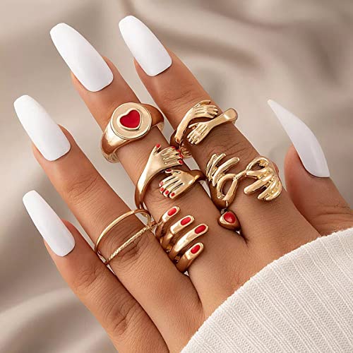 Contemporary Stackable Rings Set - Style 4