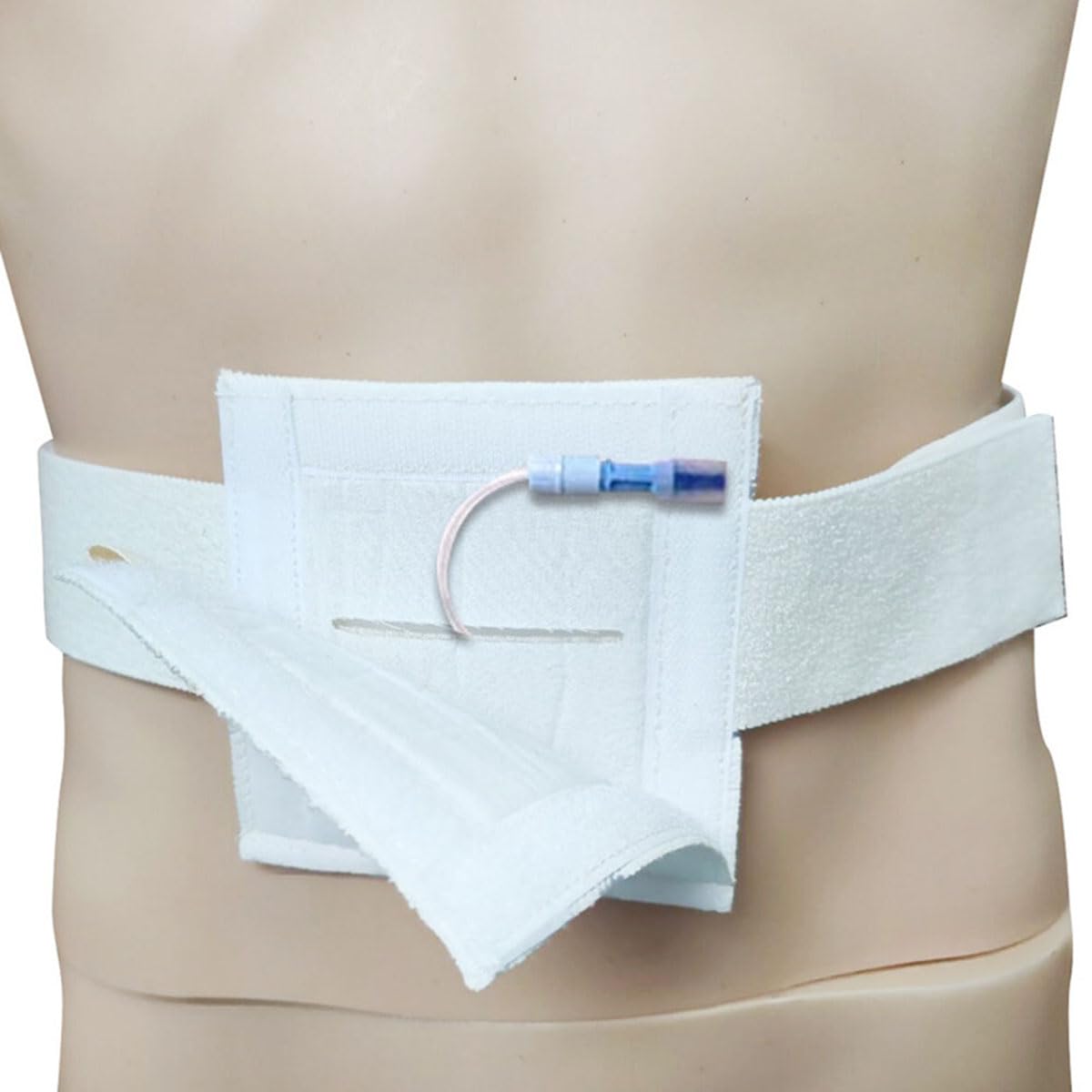 Ceinture de support de tube G, tube d'alimentation pour dialyse péritonéale, coussinets de tubes de dialyse abdominale confortables et dissimulés pour gastrostomie pour hommes et femmes ,Length 125cm