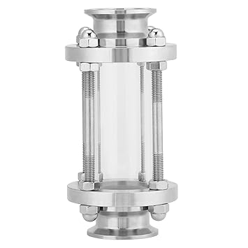 Sight Glass With Clamp Type, Stainless Steel Sanitary Glass, 38 Sanitary Sight Glass, for Observing The Plumbing Tools Pipe Industrial Supplies