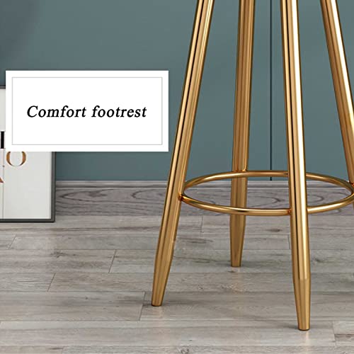 Tabouret de bar en velours gris pour îlot de cuisine et repas sur le pouce - 4