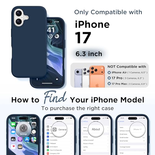 Image of GolbinBox Magnetic for iPhone 17 Case, Silicone Cover, Ocean Blue