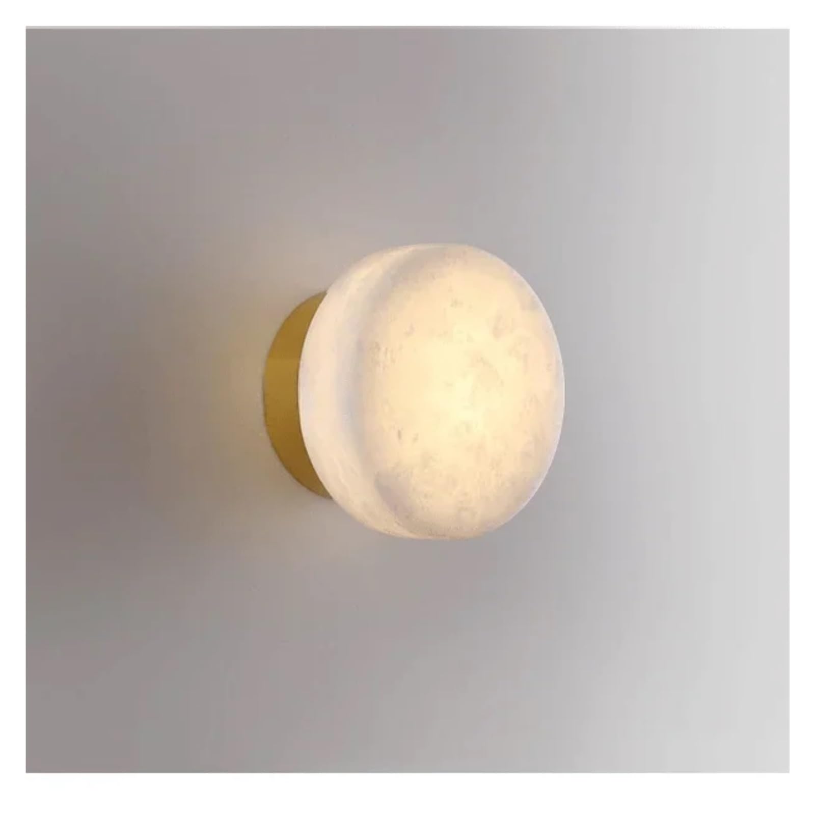 ASerZenith Natural Marble Wall Lamp Tv Background Wall All Copper Lamp Light Luxury Creative Art Hotel Bedroom Bedside Lamp,Gold