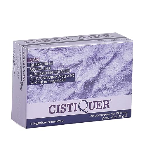 Deakos Cistiquer - Complément Cystite Femme et Bien-être de la Vessie - Complément Voies Urinaires Femme avec Quercétine et Bromélaïne - 30 comprimés, sans gluten...