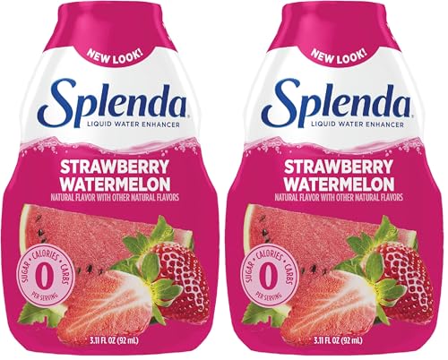 SPLENDA Liquid Water Enhancer Drops, Sugar Free, Zero Calorie, Natural Flavor, Concentrated Drink Mix, 3.11 Fl Oz Each Bottle (Strawberry Watermelon, 2 Pack) image 2
