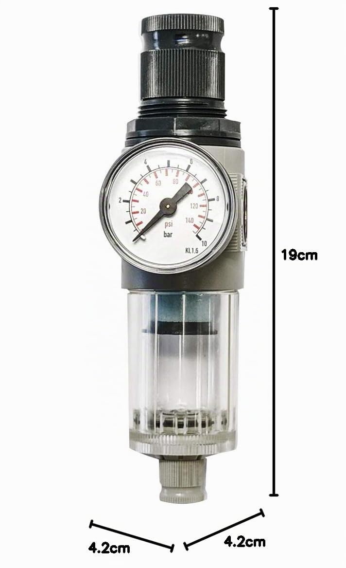 Schneider DGKD225027 - Riduttore di pressione ad aria compressa FDM 1/4 C (riduttore di pressione 0-10 bar, ricambio per compressori