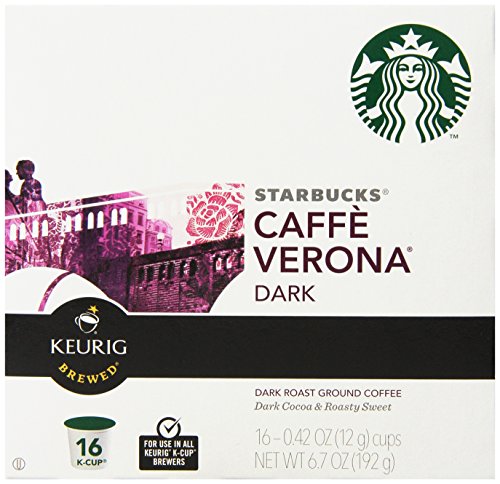 Image of Starbucks Caffe Verona, Dark, K-cup Portion Pack for Keurig K-cup Brewers 16-count