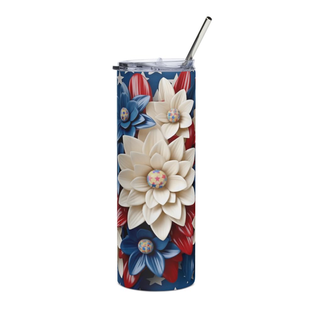 3D Tumbler Quilling USA Flag gobelet thermique 4th of July tasse américaine originale