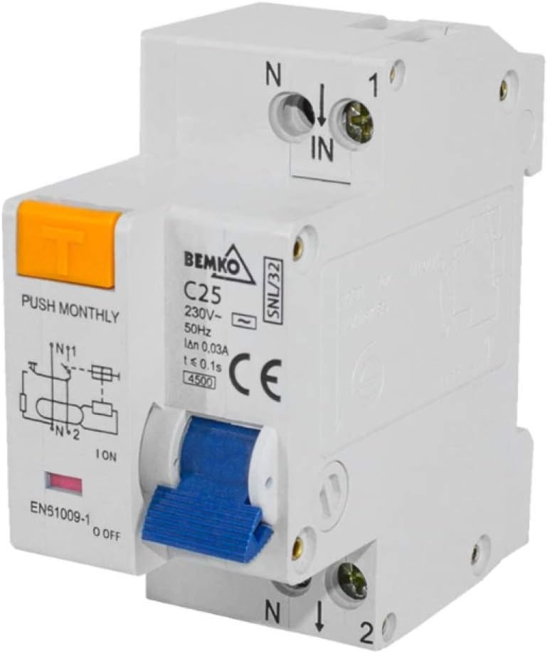 FI Schutzschalter 1P+N 32A 30mA Typ A - Sicherungsautomat Für Haushalt & Balkonkraftwerk