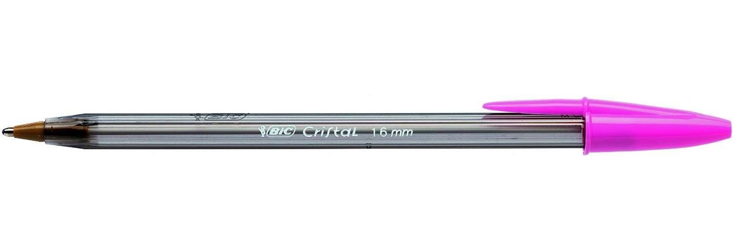 Bic Cristal Fun Ballpoint Pen - Pink / Single - Refillable Ballpoint Pen