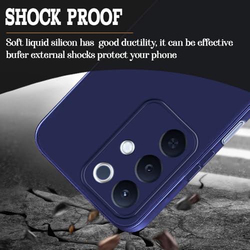 Image of Back Cover for Realme 15x 5G / C85 5G / Narzo 90x 5G | Full Camera Protection | Premium Liquid Silicon Case | Flexible Bumper Case for Realme 15x 5G / C85 5G / Narzo 90x 5G (Blue)