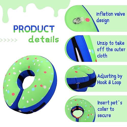 Image of Supet Inflatable Dog Cone Collar for Large Medium Small Dogs, Soft Cone Collar for Dogs Cats, ECollar Doggie Neck Donut Dog Cone Alternative After Surgery