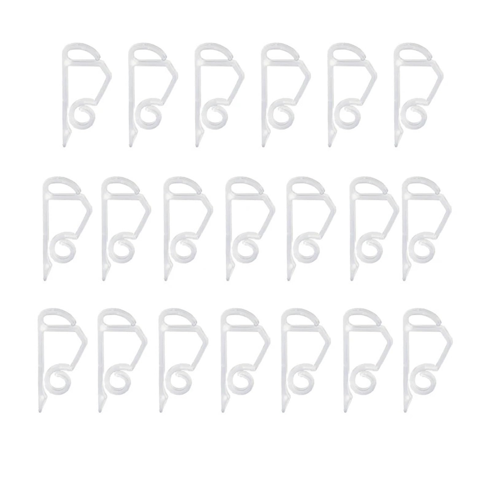 FJQFHH Gutter Hooks Shape, Outdoor Light Hook String Clips Gutter Wire Clamp Holiday Decor(20pc White)