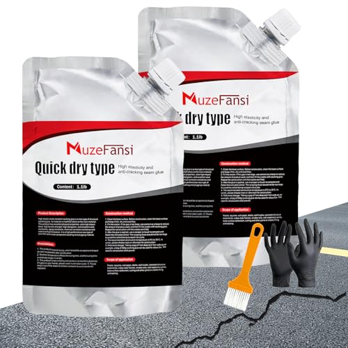 Image of Concrete Crack Filler, Asphalt Crack Filler,Asphalt Self-Leveling Cement Filler, Concrete Crack Sealant, for Driveways, Walls, Patios, Garage Floors - Quick-Dry, Strong Bond(2 PCS)