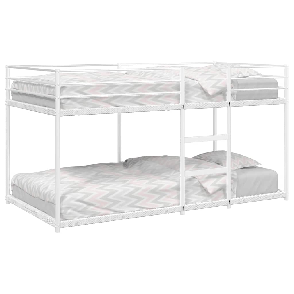vidaXL Stapelbed metaal wit 90x200 cm