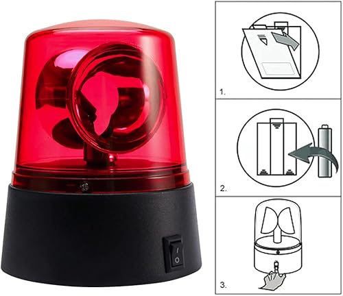 Miniatura 4 de Luz estroboscópica LED, rotación de 360 grados, efecto de escenario intermitente para DJ, luz estroboscópica alimentada por batería, luz