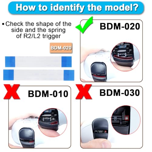 ZHUROUPU R2 L2 L1 R1 for PS5 BDM-020 のための for playstation 5 のための屈曲ケーブルの取り替え for PS5 Dualsefor NSe のコントローラーのためのコントローラーの Haptic の制動機のリボン ケーブルの取り替え（2 組の）