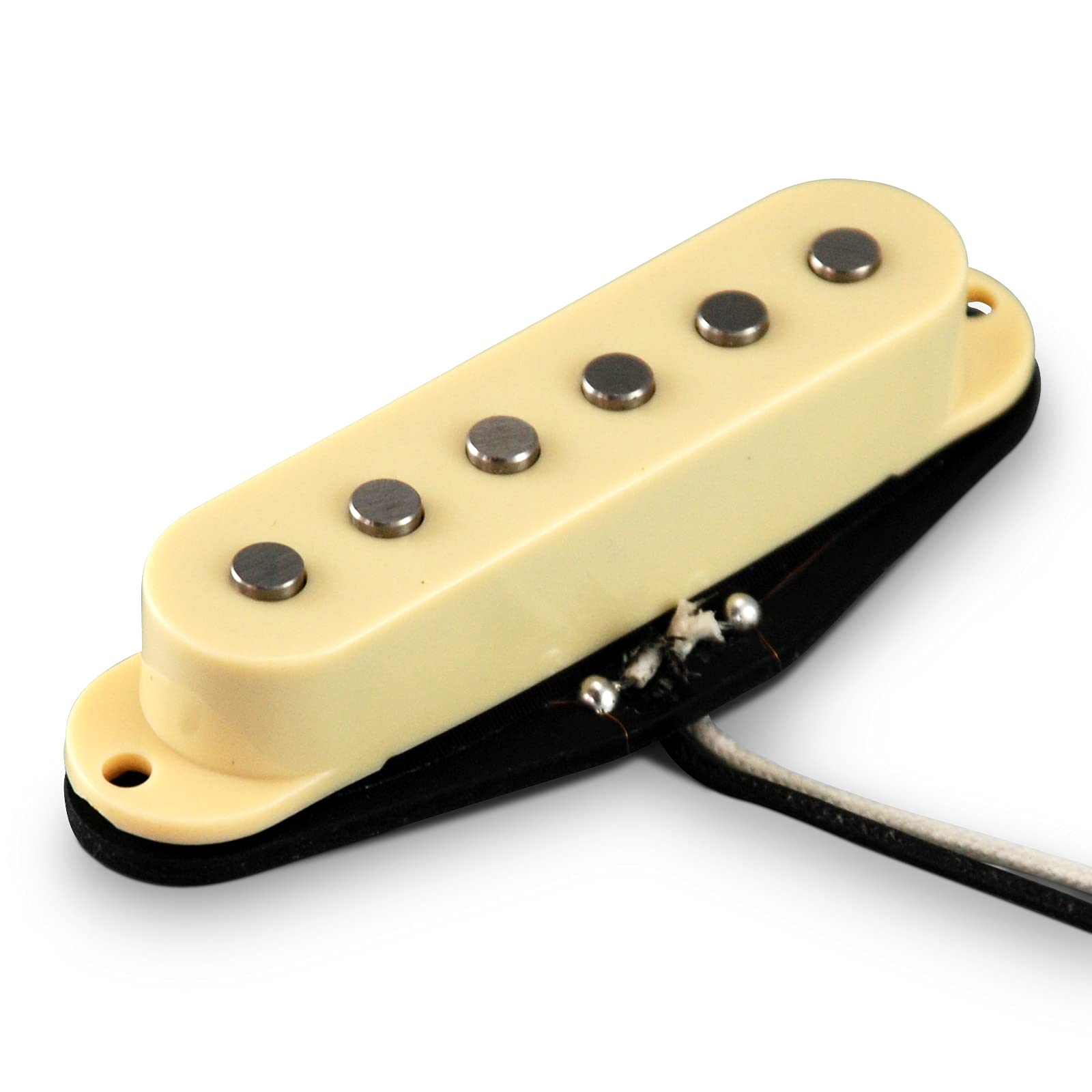 VANSONClassic Pro' Alnico V Ivory/Cream Single Coil Middle Pickup for Strat Guitars (Middle, Ivory/Cream)