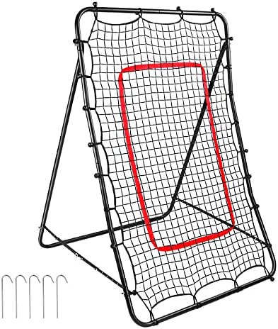 FENGDU PitchBack Baseball Rebounder and Softball Pitching Net for Pitching and Fielding Training 5x3.3FT