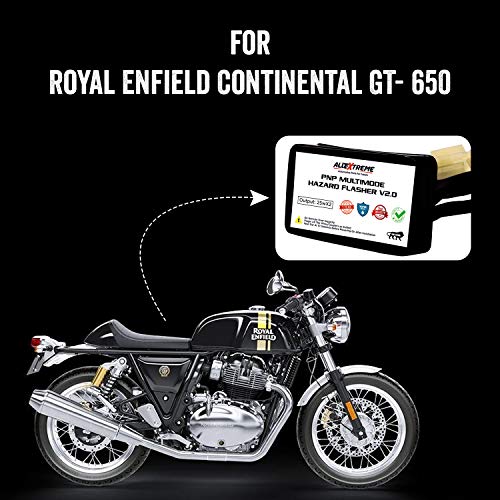 Image of Allextreme EXFCGT1 Highway Indicator Flasher Relay Plug and Play Turn Signal Light Hazard Module with 20 Flashing Patterns Compatible with Royal Enfield Continental GT- 650