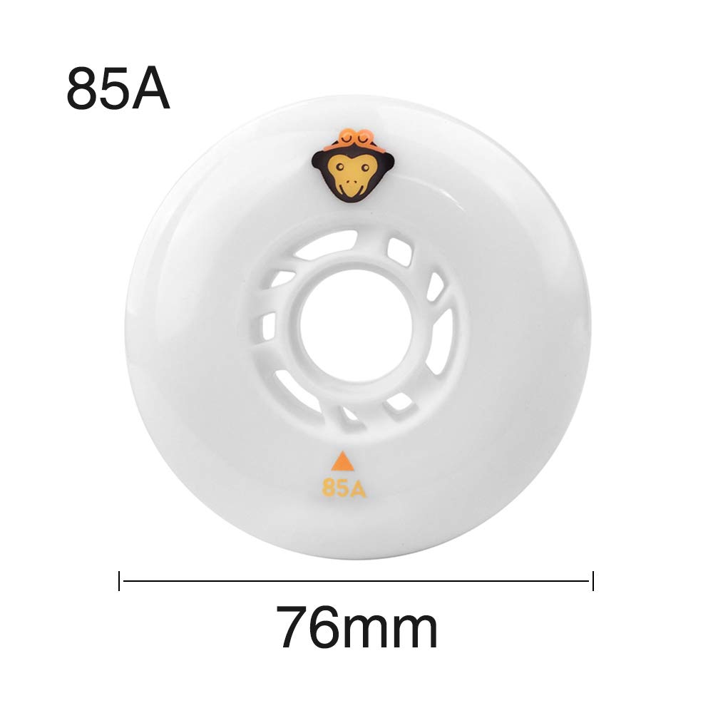 Ruote per Pattini in Linea, Confezione da 8, 85A, 72 mm, 76 mm, 80 mm, Ruote per Pattini a rotelle in Linea, Ruote di Ricambio per Pattini a rotelle e Skateboard.